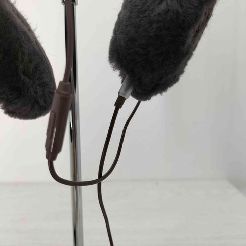 アグ UGG ケーブルニット ファー イヤーマフ ヘッドホン機能付 レディース