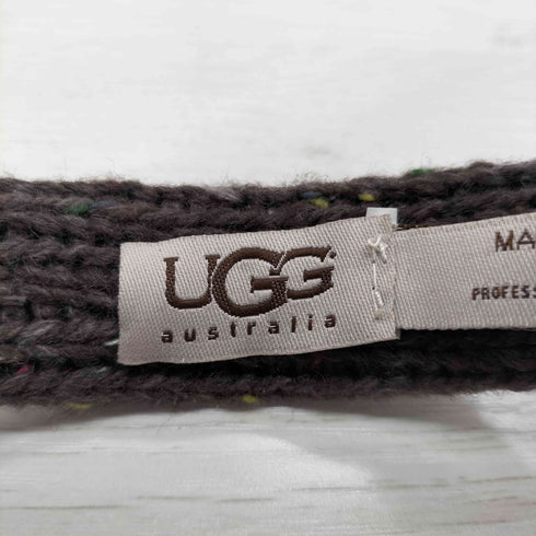 アグ UGG ケーブルニット ファー イヤーマフ ヘッドホン機能付 レディース