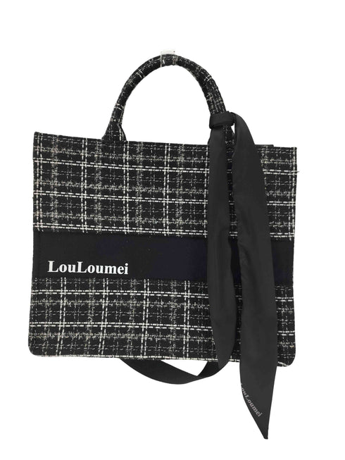 ナイスクラップ NICE CLAUP louloumei ツイードトートバッグ レディース