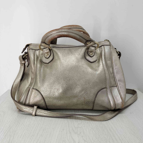 マックスマーラ MAX MARA Y2K 2WAY メタリック ボストンバッグ レディース
