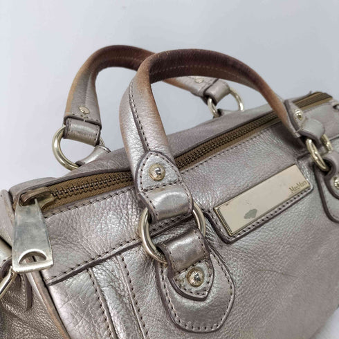 マックスマーラ MAX MARA Y2K 2WAY メタリック ボストンバッグ レディース