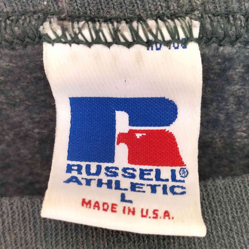 ラッセルアスレチック RUSSELL ATHLETIC 90s USA製 コットンポリ 前Vガゼットブリーチ ブランクスウェット メンズ import:L
