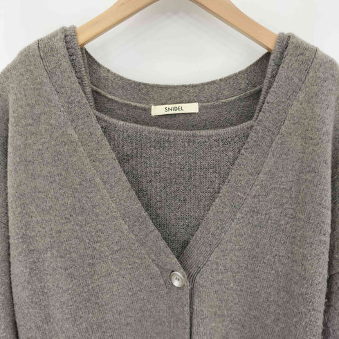 スナイデル snidel ビッグカーデ&ミニニットワンピースセット レディース ONE SIZE