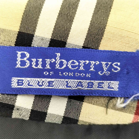 バーバリーズ BURBERRYS ノバチェック キュプラ ナイロン フレアスカート レディース 38