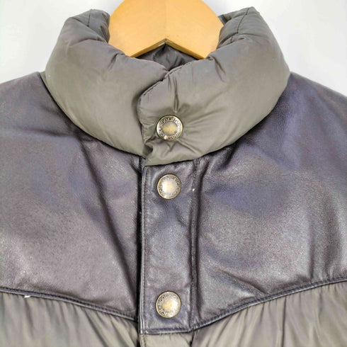 ウールリッチ WOOLRICH 90s ピッグスキン レザーヨーク ダウンジャケット レディース import:M