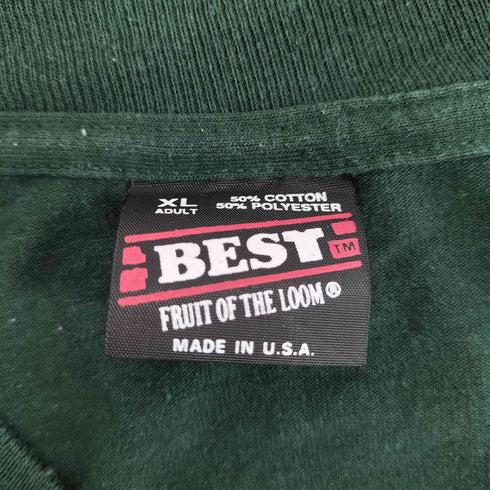 フルーツオブザルーム FRUIT OF THE LOOM 90S USA製 benetton刺繍 シングルステッチ 半袖カットソー メンズ import:XL