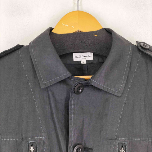 ポールスミスロンドン Paul Smith LONDON リネン ミリタリージャケット メンズ L