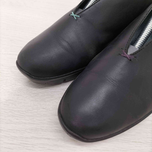 カンペール CAMPER TWINS Vカット レザー フラットシューズ レディース EUR:39