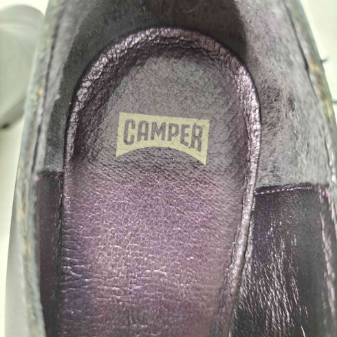 カンペール CAMPER TWINS Vカット レザー フラットシューズ レディース EUR:39