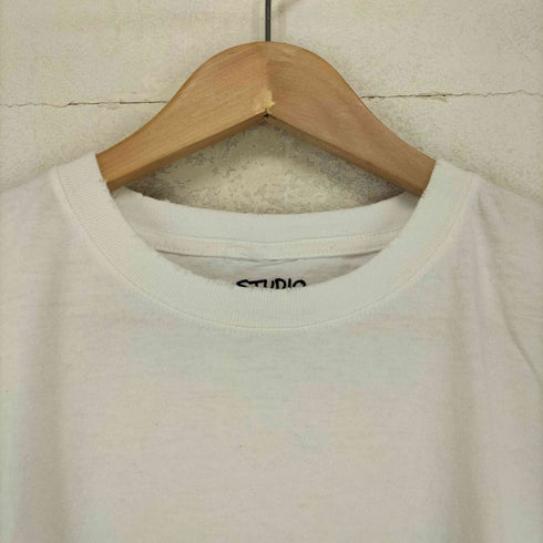 STUDIO WEAREALLANIMALS フロントプリントクルーネックTシャツ メンズ XL
