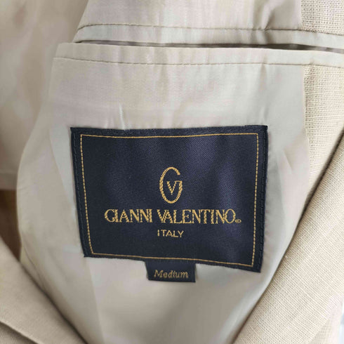 ジャンニヴァレンティノ GIANNI VALENTINO 2B 背抜き リネン テーラード ジャケット メンズ import:M