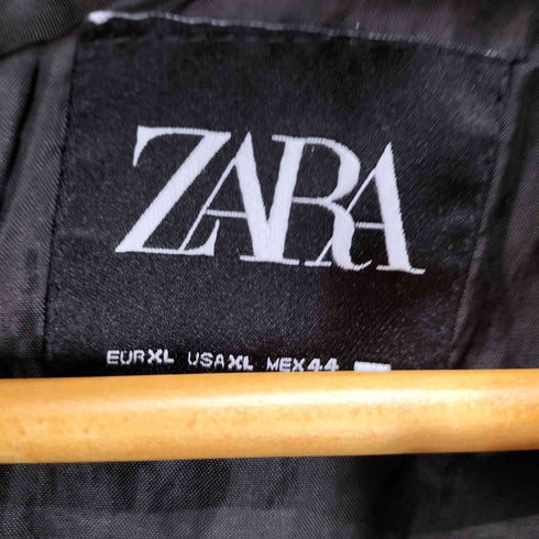 ザラ ZARA フェイク スウェード スタンドネック ジップ ブルゾン ジャケット メンズ import:XL