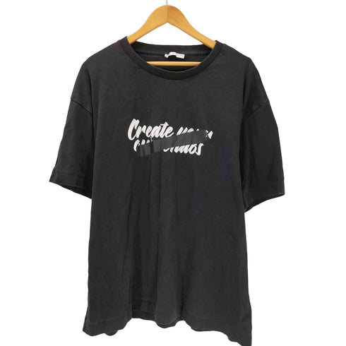 ザラ ZARA ロゴ ペイント プリント Tシャツ メンズ import:XL