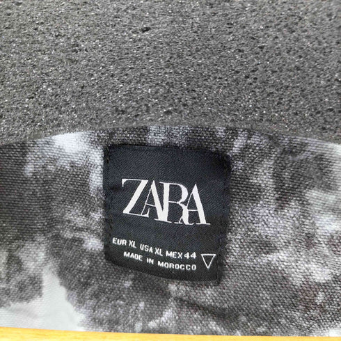 ザラ ZARA タイダイ 総柄 開襟 オープンカラー コットン S/S シャツ メンズ import:XL