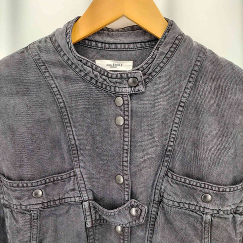 イザベルマランエトワール ISABEL MARANT ETOILE ヴィンテージ加工 スタンドカラー デニムシャツ レディース 36