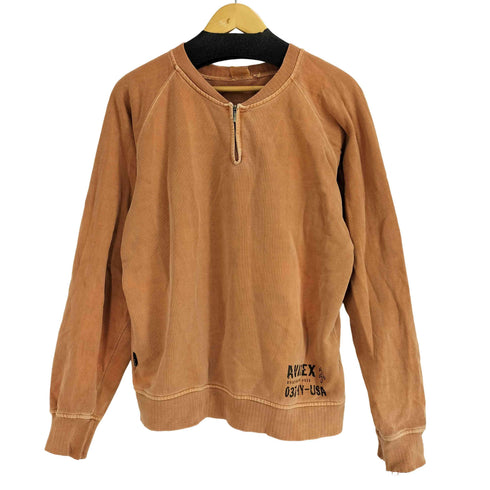 アヴィレックス AVIREX L/S ハーフジップスウェット メンズ import:S
