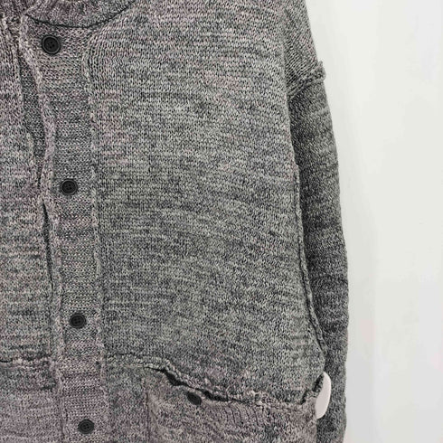 ヨウジヤマモトプールオム Yohji Yamamoto POUR HOMME スイッチング ポリエステル ロング ニットカーディガン メンズ JPN:3