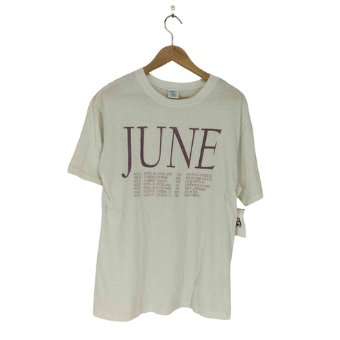 クレドナ CREDONA フロントプリントクルーネックTシャツ レディース F