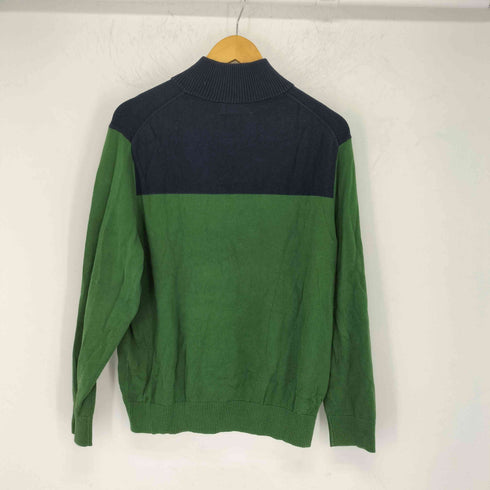 ノーティカ NAUTICA ロゴ刺繍 ハーフ実父 コットンニット メンズ import:M