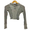 ヘインソ hyein seo hooded croped top フーデット クロップド トップス 生地切替 サムホール レディース 0