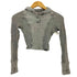ヘインソ hyein seo hooded croped top フーデット クロップド トップス 生地切替 サムホール レディース 0