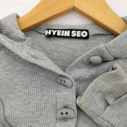 ヘインソ hyein seo hooded croped top フーデット クロップド トップス 生地切替 サムホール レディース 0