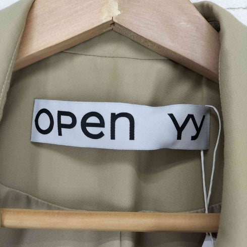 OPEN YY RAW EDGE SINGLE-BREASTED BLAZER BEIGE import レディース 1