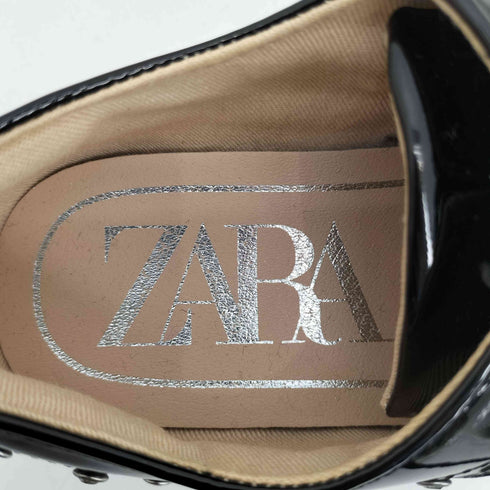 ザラ ZARA ビジュー ラインストーン エナメルシューズ レディース EUR:34