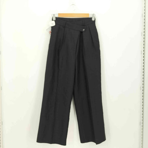 LAEMUSE 2タック ワイドスラックスパンツ レディース S
