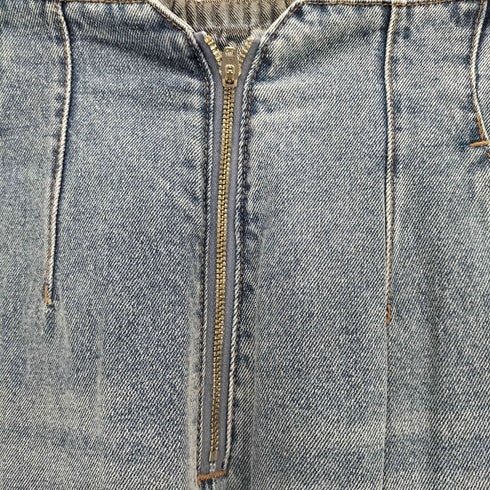 トランテアンソンドゥモード 31 Sons de mode フロントジップ ワイドデニムパンツ レディース 36
