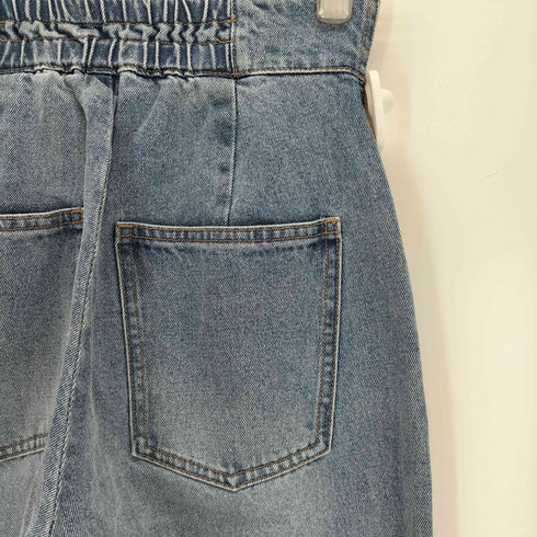 トランテアンソンドゥモード 31 Sons de mode フロントジップ ワイドデニムパンツ レディース 36