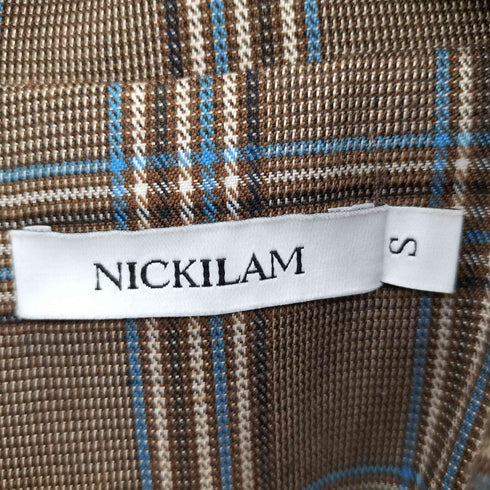 NICKILAM チェック柄 チェスターコート メンズ import:S