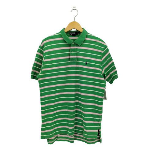 ポロバイラルフローレン Polo by RALPH LAUREN ポニー刺繍 ボーダー ポロシャツ メンズ import:L