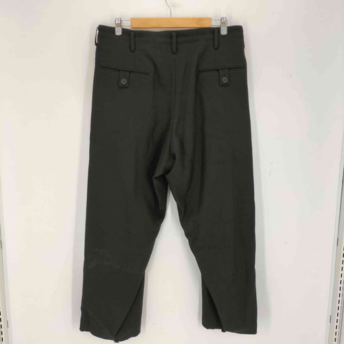 ヨウジヤマモトプールオム Yohji Yamamoto POUR HOMME 裾ボタン フロントクロス ワイドタックパンツ メンズ 3