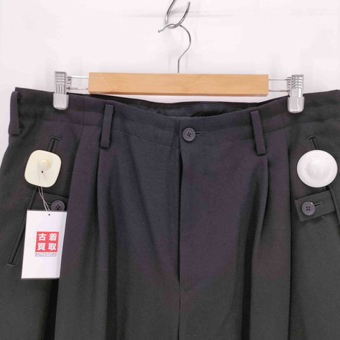 ヨウジヤマモトプールオム Yohji Yamamoto POUR HOMME 裾ボタン フロントクロス ワイドタックパンツ メンズ 3