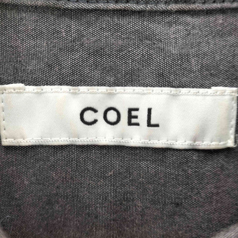コエル COEL ノーカラー シャツ ワンピース プルオーバー レディース FREE
