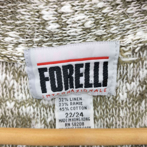FORELLI 総柄 オーバールーズカーディガン メンズ