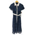 トッコクローゼット tocco closet ベルト付 ケープライクフラワーレースシャツワンピース レディース JPN:M