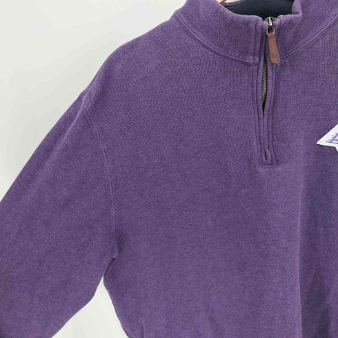 ランズエンド LANDS END バスケットボール クラブ ワッペン ハーフジップ スウェット メンズ import:L