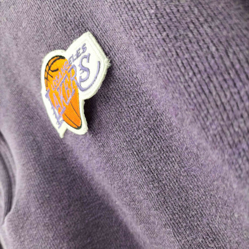 ランズエンド LANDS END バスケットボール クラブ ワッペン ハーフジップ スウェット メンズ import:L
