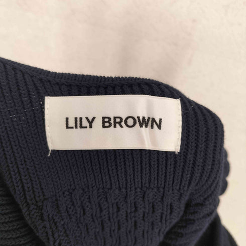 リリーブラウン Lily Brown チェリーモチーフニットタンクトップス レディース ONE