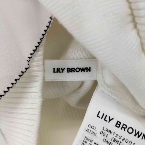 リリーブラウン Lily Brown フリルディテールニットトップス レディース ONE