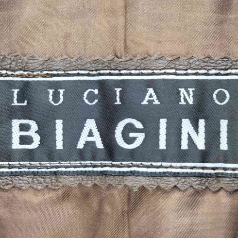 LUCIANO BIAGINI レザー 2B テーラードジャケット メンズ import:S
