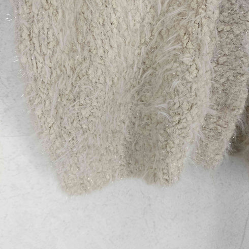 マウジー moussy GLITTER SHAGGY ニットカーディガン レディース FREE