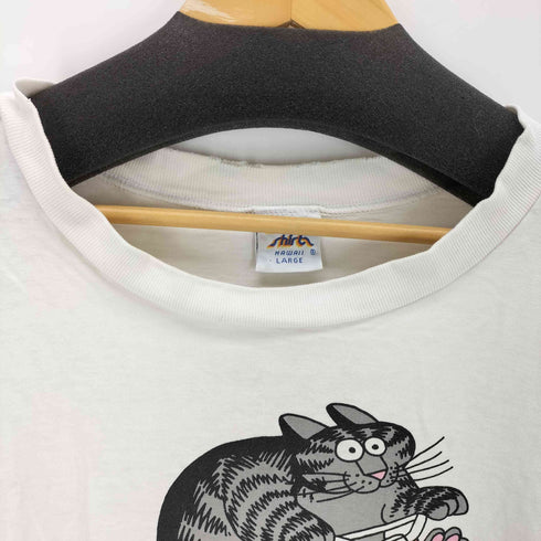 クレイジーシャツ CRAZY SHIRTS 90S USA製 フロントプリントクルーネックS/S Tシャツ メンズ import:L