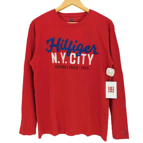 トミーヒルフィガー TOMMY HILFIGER デニムパッチ 長袖クルーネックTシャツ メンズ JPN:M