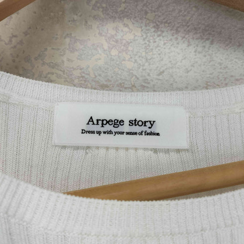 アルページュストーリー Arpege story ボーダー柄 バルーンスリーブプルオーバー レディース 2