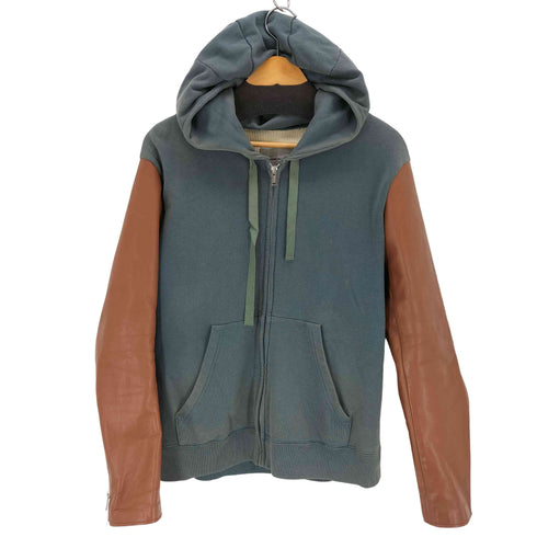 アンダーカバー UNDERCOVER 12AW レザー切り替えパーカー メンズ JPN:2