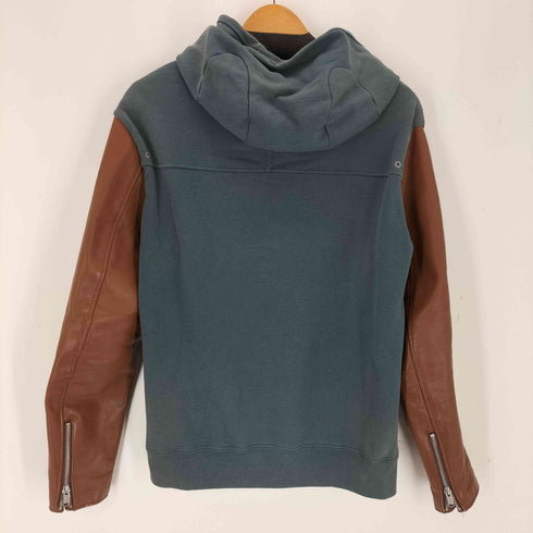 アンダーカバー UNDERCOVER 12AW レザー切り替えパーカー メンズ JPN:2