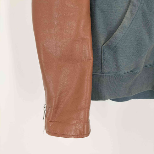 アンダーカバー UNDERCOVER 12AW レザー切り替えパーカー メンズ JPN:2